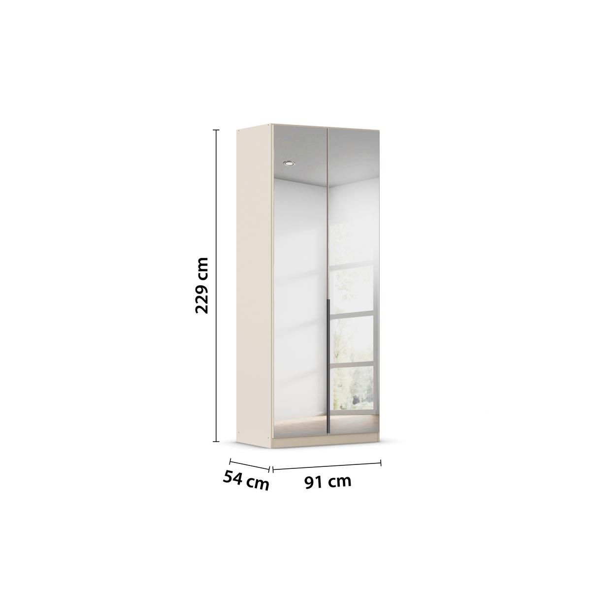 Ormar S Klasičnim Vratima Alabama - srebrne boje/boje šampanjca, Trend, drvni materijal (91/229/54cm) - Modern Living