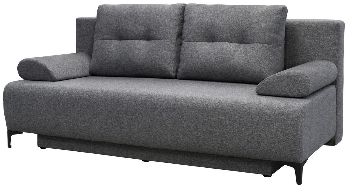 Zofa Boxspring Viera, Temno Siva, Ležišče, Predal - temno siva/črna, Moderno, kovina/tekstil (201/100/105cm) - Mömax