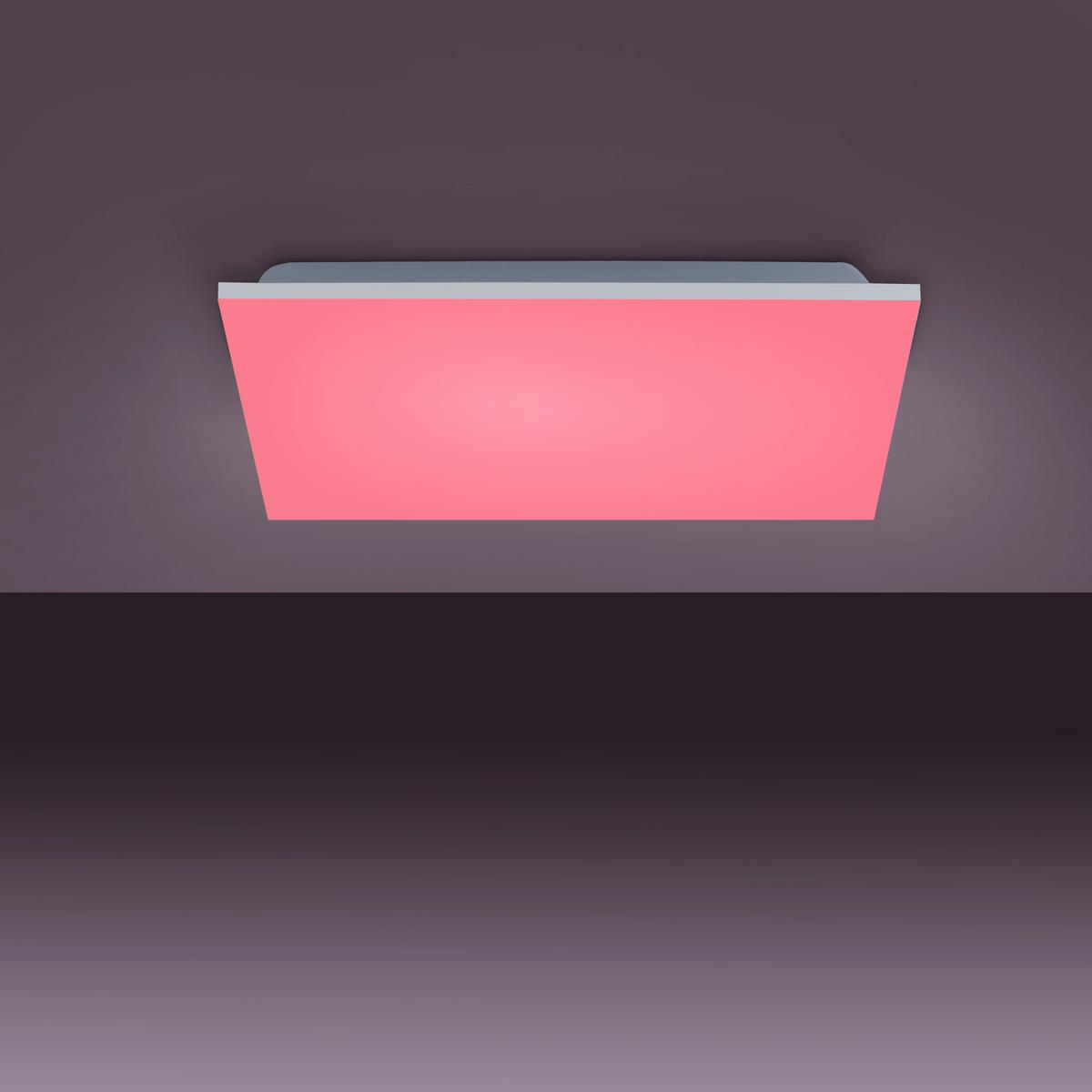 LAMPA SUFITOWA LED 15620-16 YUKON - biały/kolor aluminiowy, Basics, tworzywo sztuczne/metal (45/45/6,1cm)