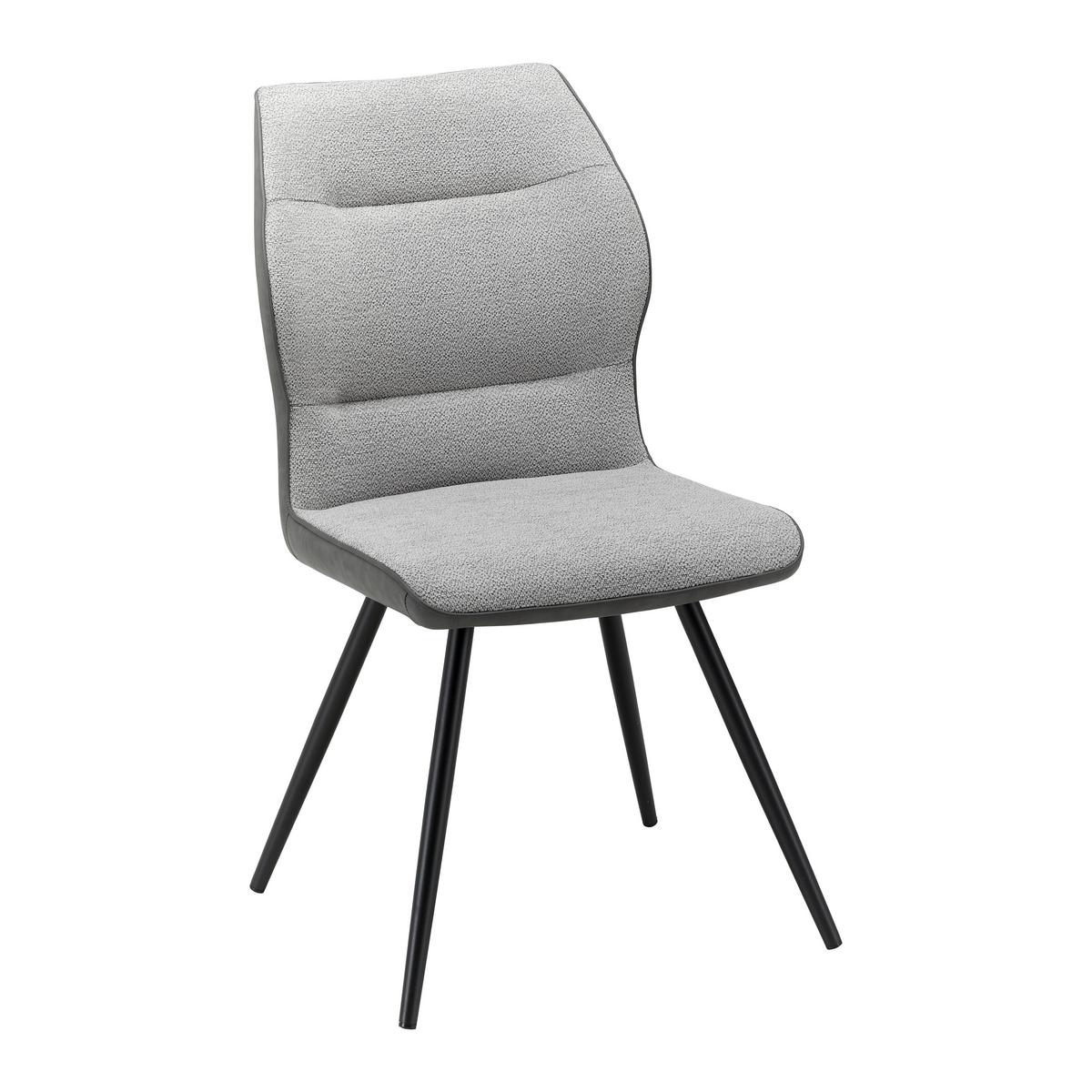 KRZESŁO EVA - czarny/szary, Modern, metal/drewno (49/91/59cm) - Bessagi Home