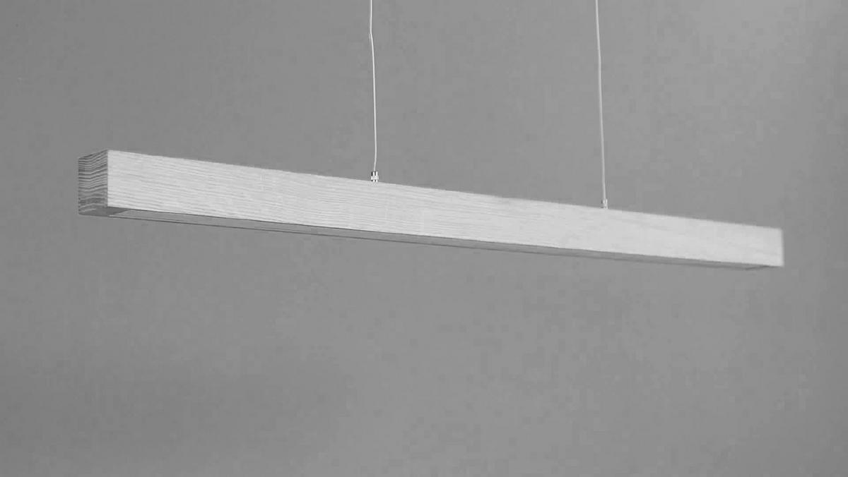 LAMPA WISZĄCA LED LU1509874FSC "SMAL" - kolor dębowy, Natur, drewno (100/6/110cm) - Dieter Knoll