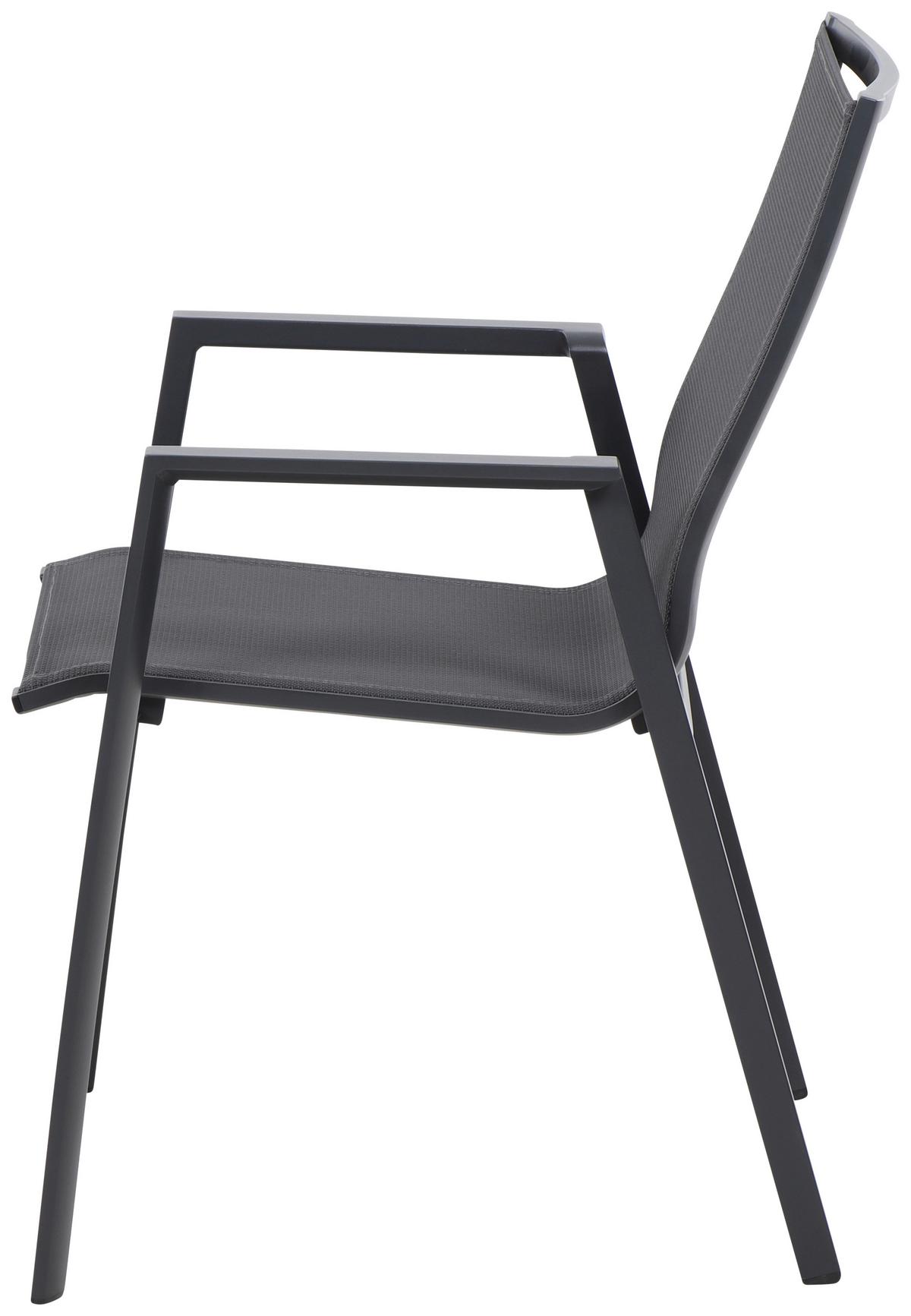 Gartentischgruppe Reno 5-tlg. Anthrazit - Anthrazit, Basics, Keramik/Kunststoff (100/88/180cm) - Siena Garden