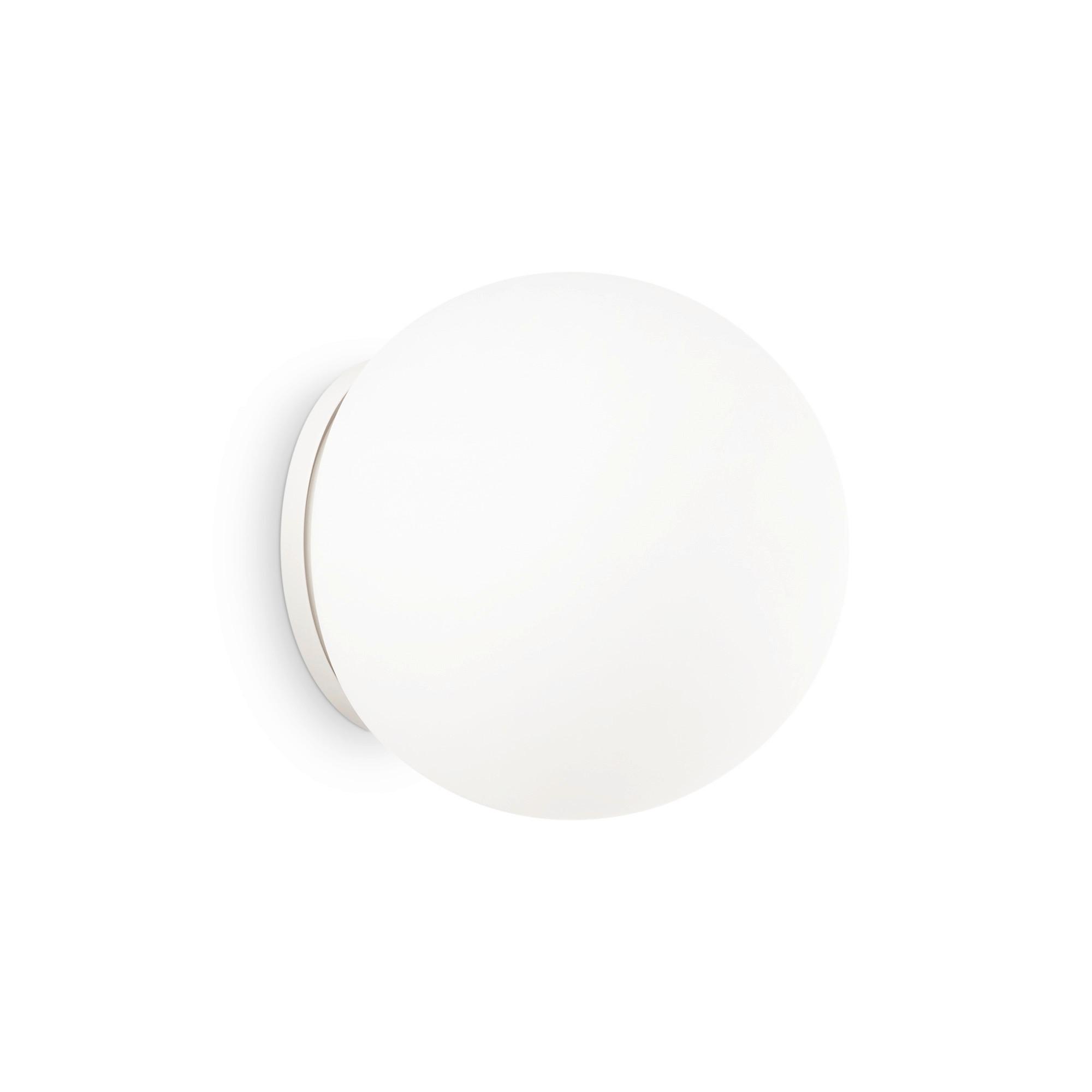 Wandleuchte Mapa Weiß max. 60 Watt - Weiß, Basics, Glas (30/30/30cm) - Ideal Lux