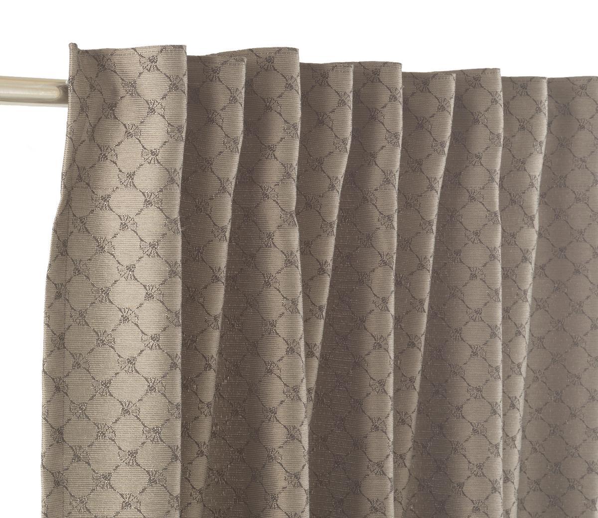 ZASŁONA GOTOWA J-CLASSIC - brązowy, Basics, tkanina (130/250cm) - Joop!