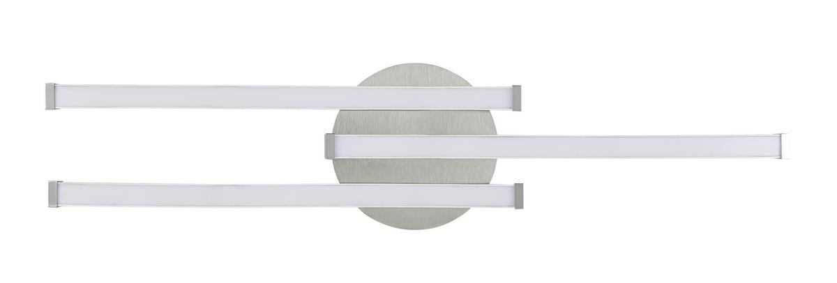 Plafonieră cu LED Rollim - culoare nichel/alb, Konventionell, plastic/metal (14/54,5/6,5cm) - Mömax