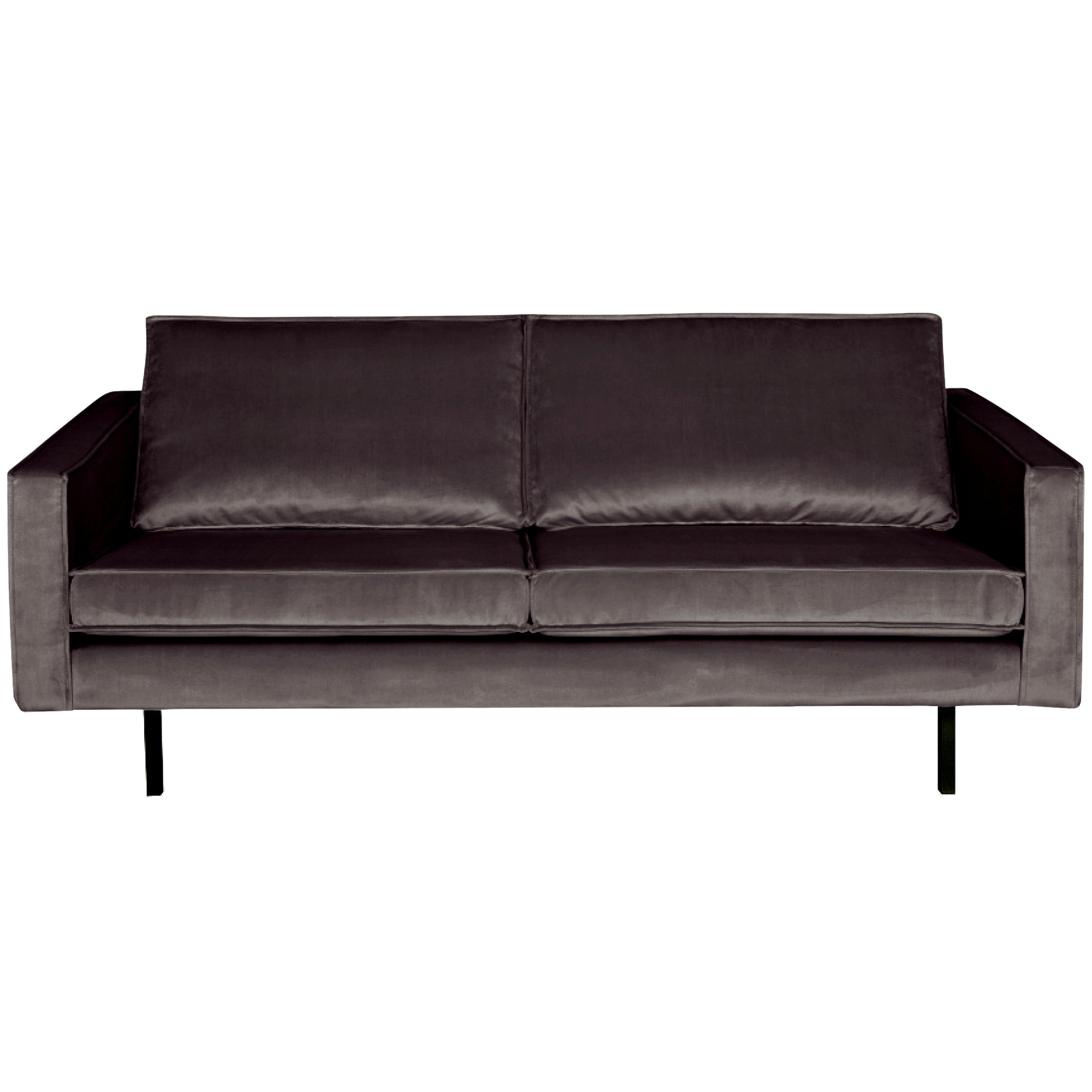 2,5- Sitzer Sofa Rodeo Anthrazit B: 190cm - Anthrazit/Schwarz, Design, Textil/Metall (190/85/86cm) - Livetastic