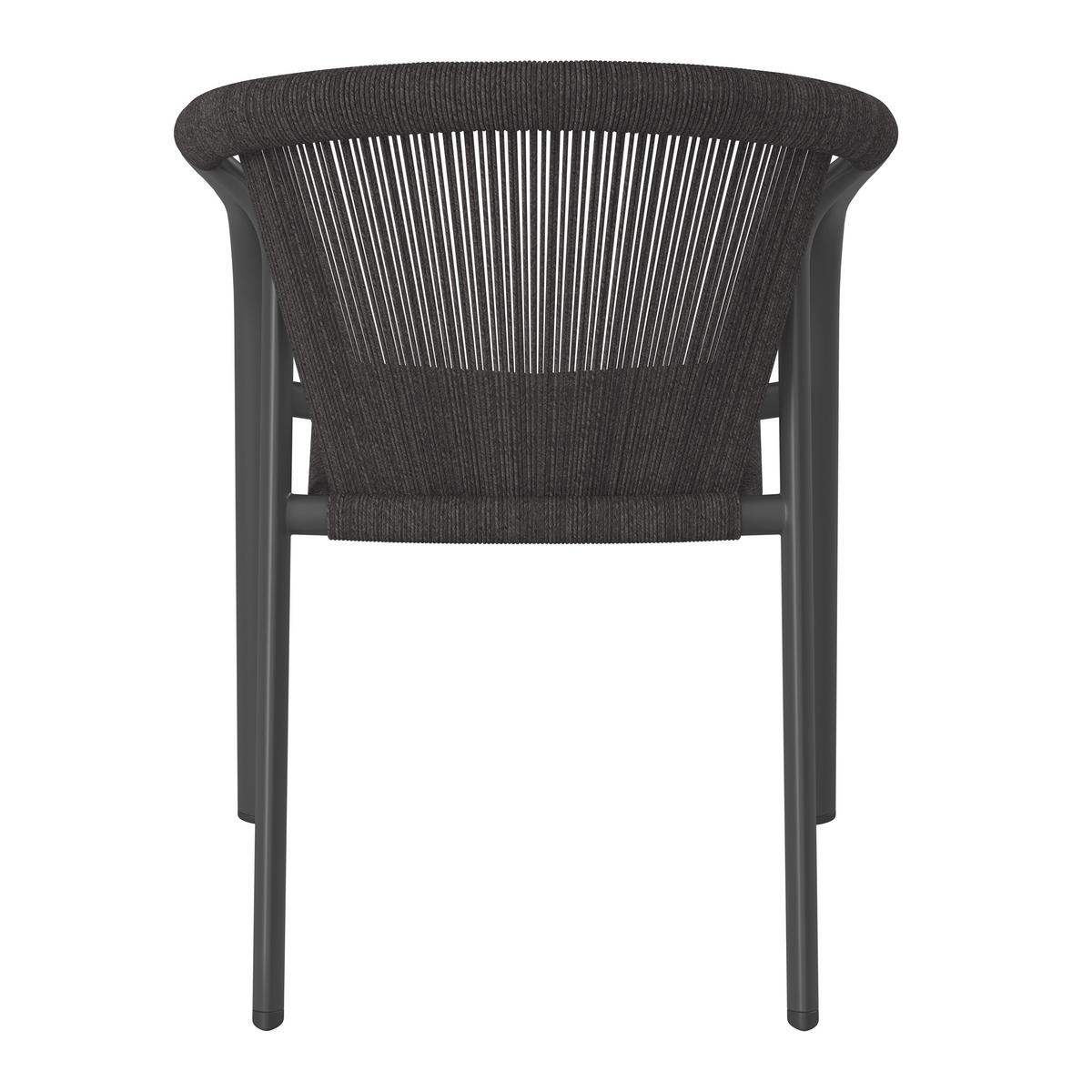 KRZESŁO OGRODOWE FERRARA - antracytowy, Modern, tworzywo sztuczne/metal (56/79/62cm) - Ambia Garden