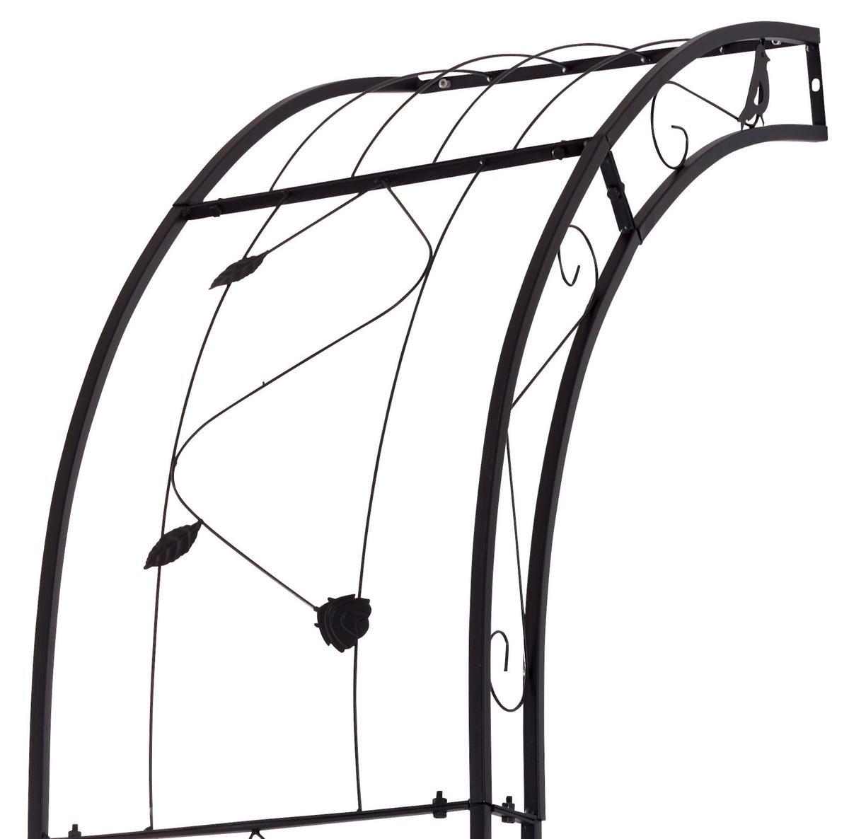 Rosenbogen Mira ca. 145x260 cm Anthrazit - Anthrazit, MODERN, Metall (145/260/38cm) - Gardenson