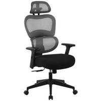 Norris Uredska Stolica - siva/crna, Moderno, metal/tekstil (67/113-123/67cm) - Premium Living