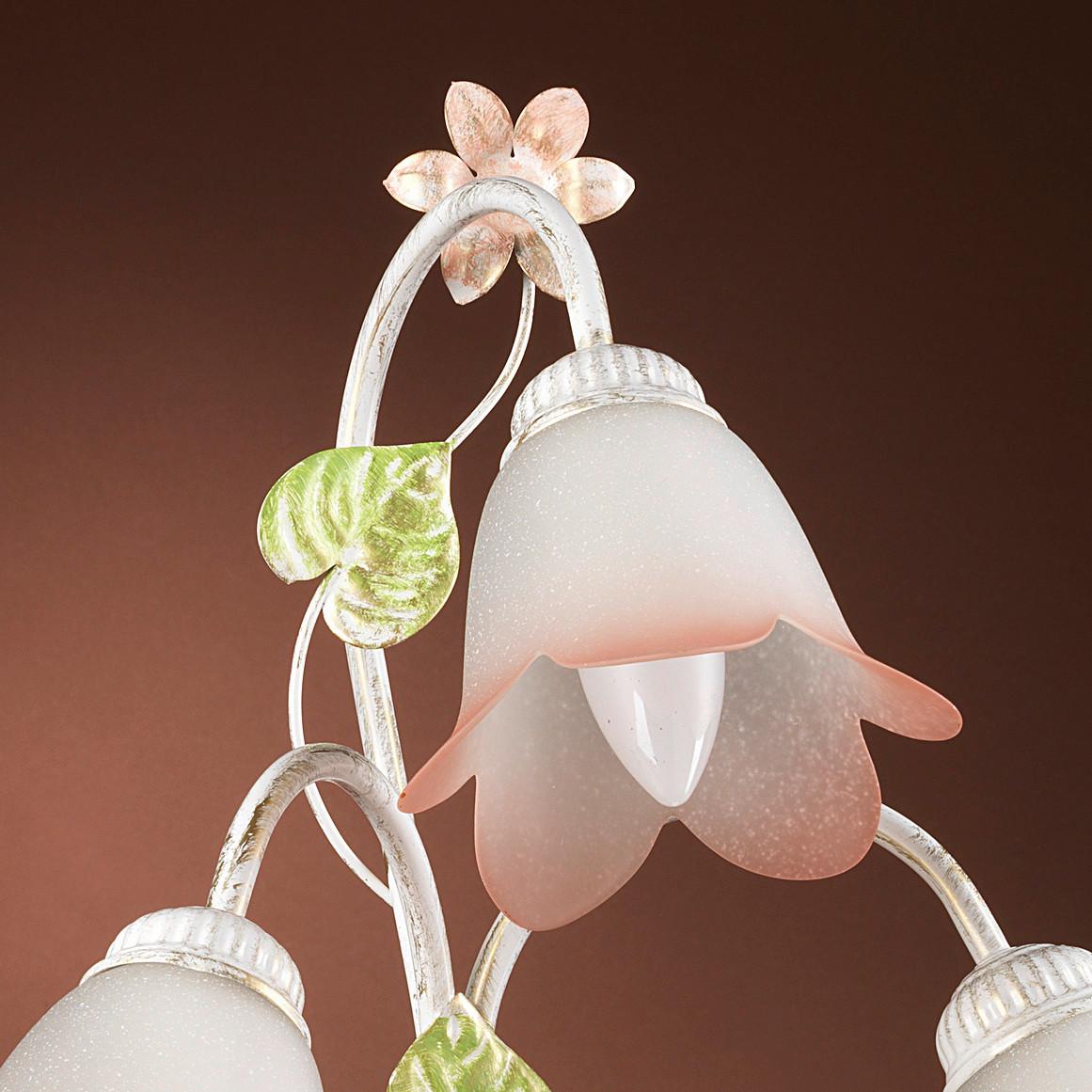Tischleuchte Botton d'oro Weiß/Pink max. 6 Watt - Natur, Glas/Metall (45/20/60cm)
