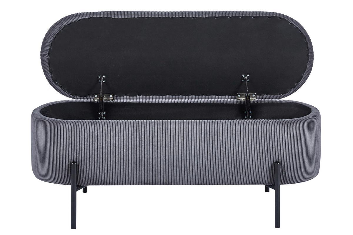 Klop Cord, Siva - siva/črna, Moderno, kovina/tekstil (110/44/40cm) - Livetastic