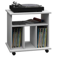 Schallplattenregal Retal ca.60x59x45cm Weiß - Weiß, Basics, Holz/Holzwerkstoff (60/59/45cm) - MID.YOU