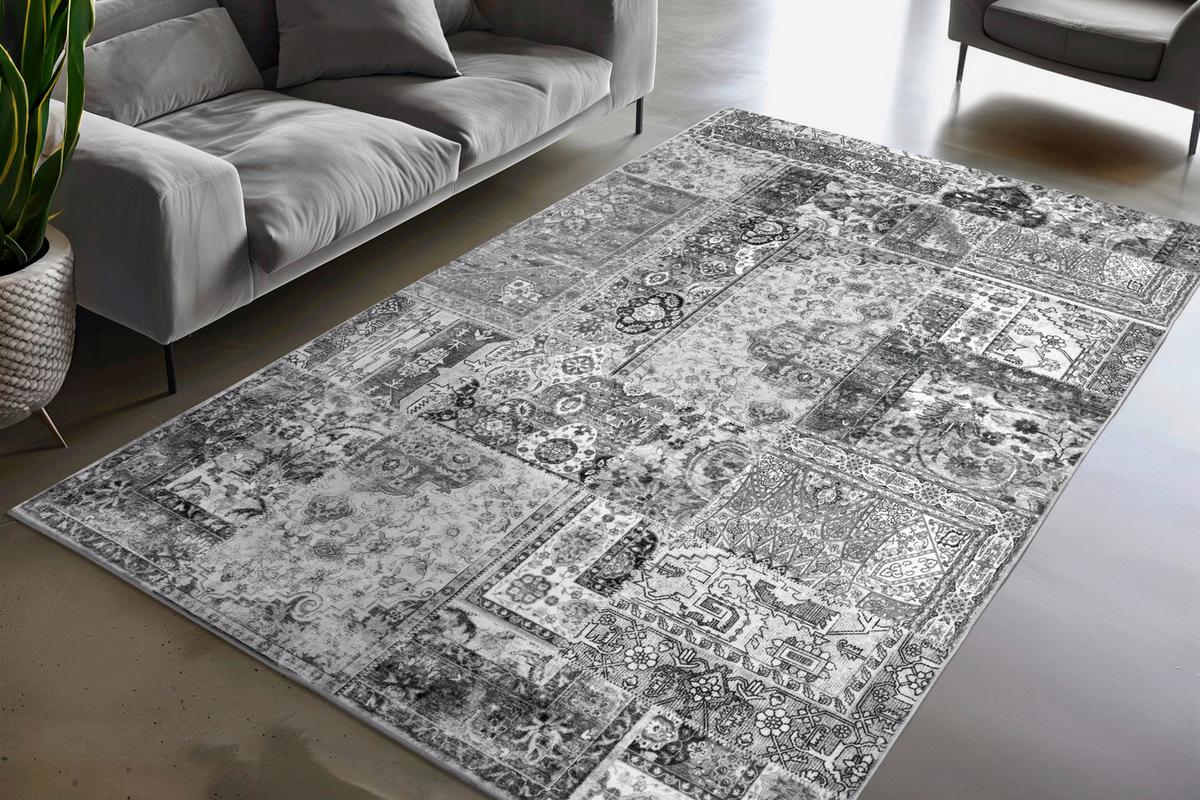 Flachwebeteppich Visionary 130 Grau 200x290 - Grau, Basics, Textil (200/290cm) - Kayoom