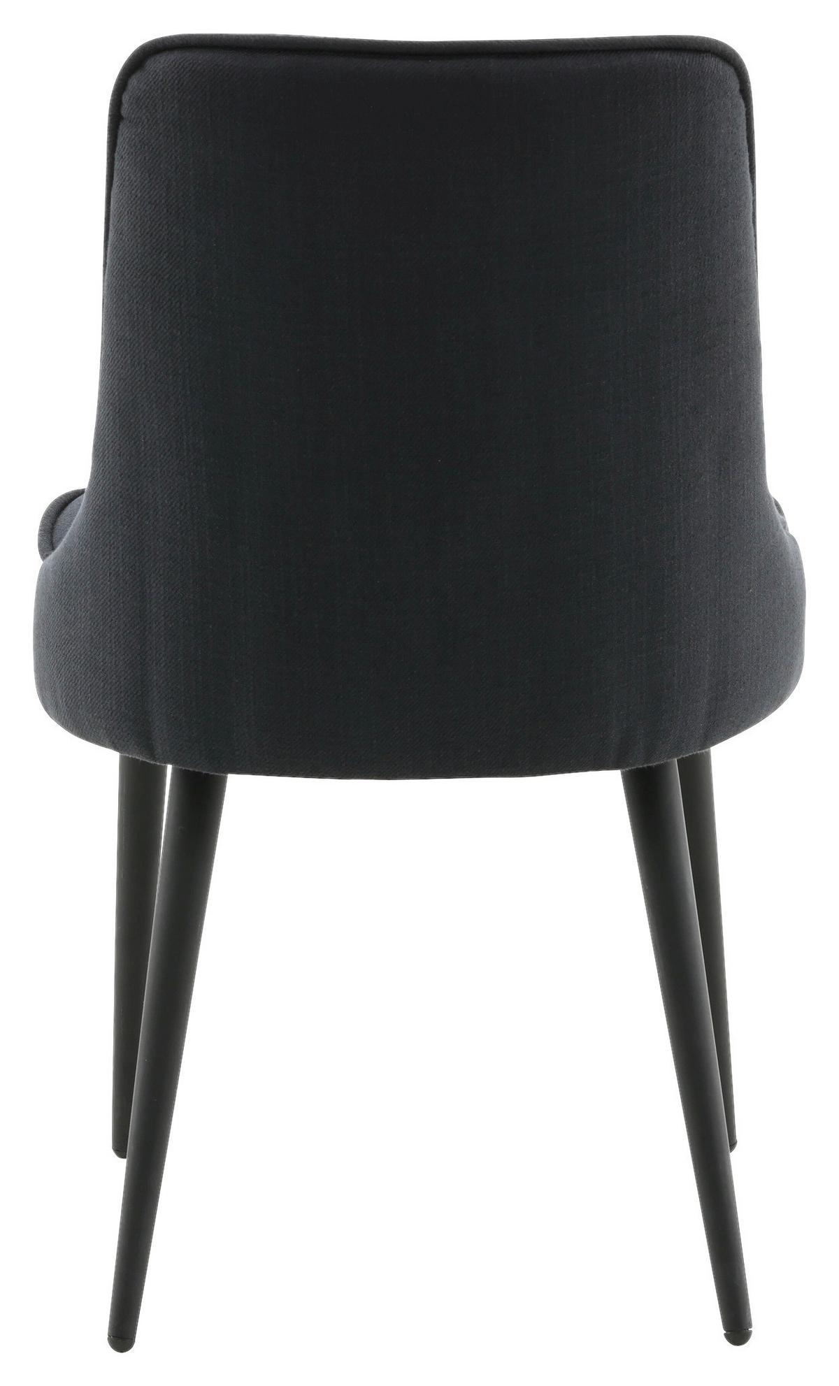 STUHL-SET VELVET DELUXE - Schwarz, Design, Kunststoff/Textil (50/88.5/66cm) - Livetastic