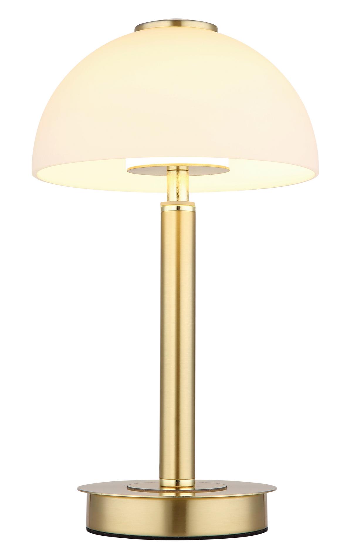 LED-TISCHLEUCHTE 21953M - Messingfarben/Schwarz, Design, Glas/Kunststoff (18/31,5cm) - Globo