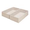 FÖRVARINGSLÅDOR SET LOUIS - 2PCS - beige, Modern, papper/textil (40/10.5/21cm) - Mömax