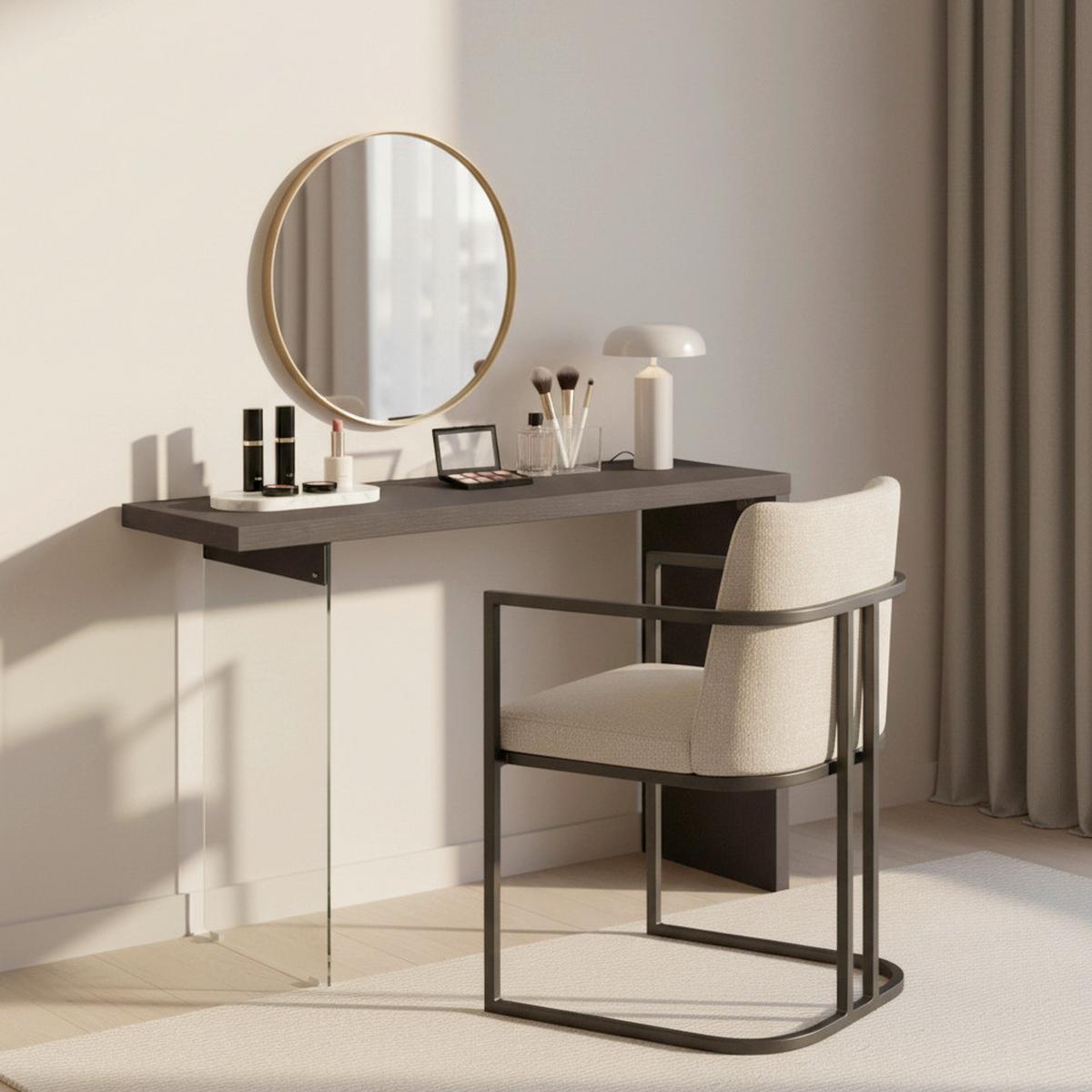 Konzolna Mizica Milan, Črna - črna/barve hrasta, Moderno, steklo/leseni material (120/80/40cm) - Bessagi Home