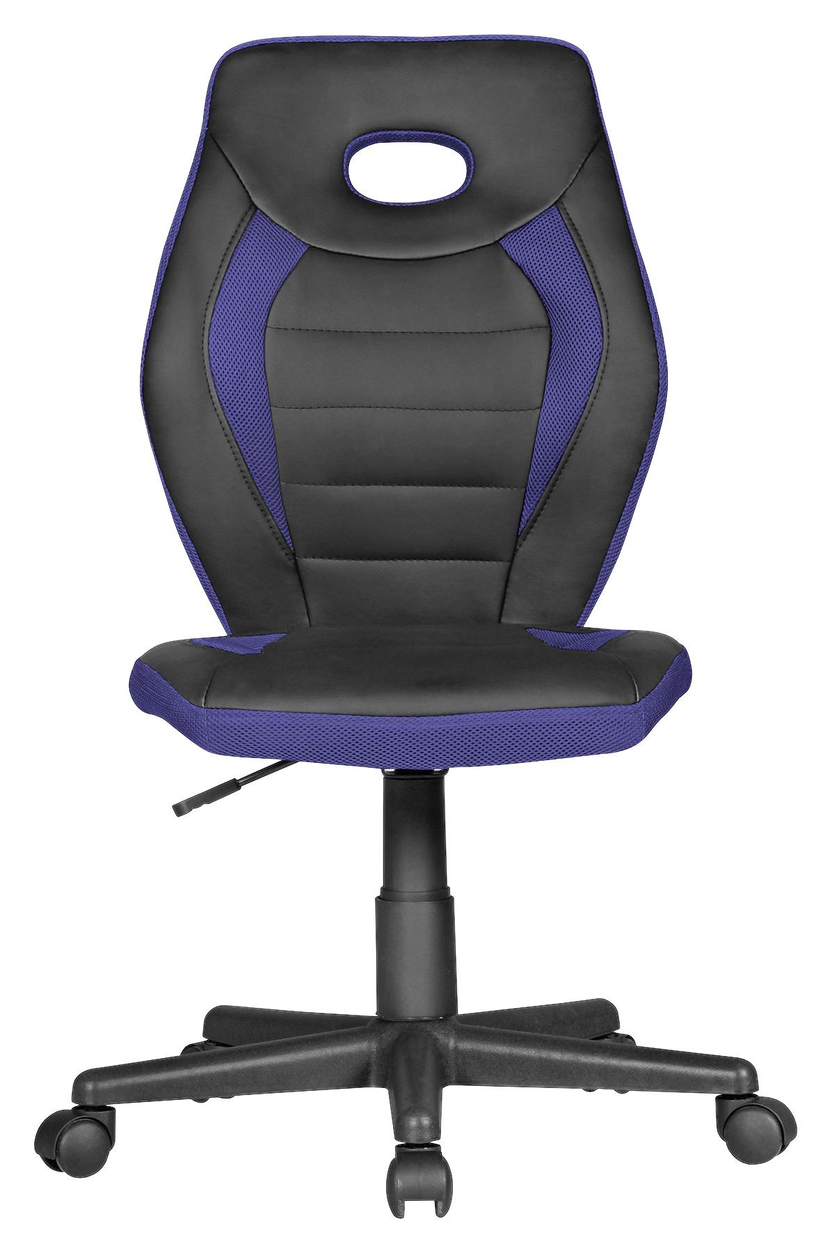 Jugenddrehstuhl Luan ca. 63x91x63 cm Blau,Schwarz - Blau/Schwarz, MODERN, Kunststoff/Textil (63/91/63cm) - MID.YOU