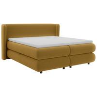 Boxspring Krevet Elodie - boje senfa/crna, Konvencionalno, tekstil/plastika (180/200cm) - Premium Living