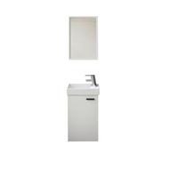 Gästebad Amy in Weiß - Weiß, MODERN, Glas/Holzwerkstoff (41/165/23cm) - Mömax