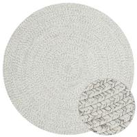 Outdoorteppich Trenzado Creme Ø ca. 150cm - Multicolor/Creme, Design, Kunststoff (150cm)