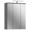 Spiegelschrank BLAKE Rauchsilber mit LED - Grau, MODERN, Glas/Holzwerkstoff (60/77/21cm) - MID.YOU