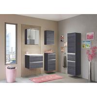 Badezimmer in Silber/ Eichefarbe 'Arezzo' - Eichefarben/Silberfarben, Basics, Holzwerkstoff/Stein (60cm) - Held