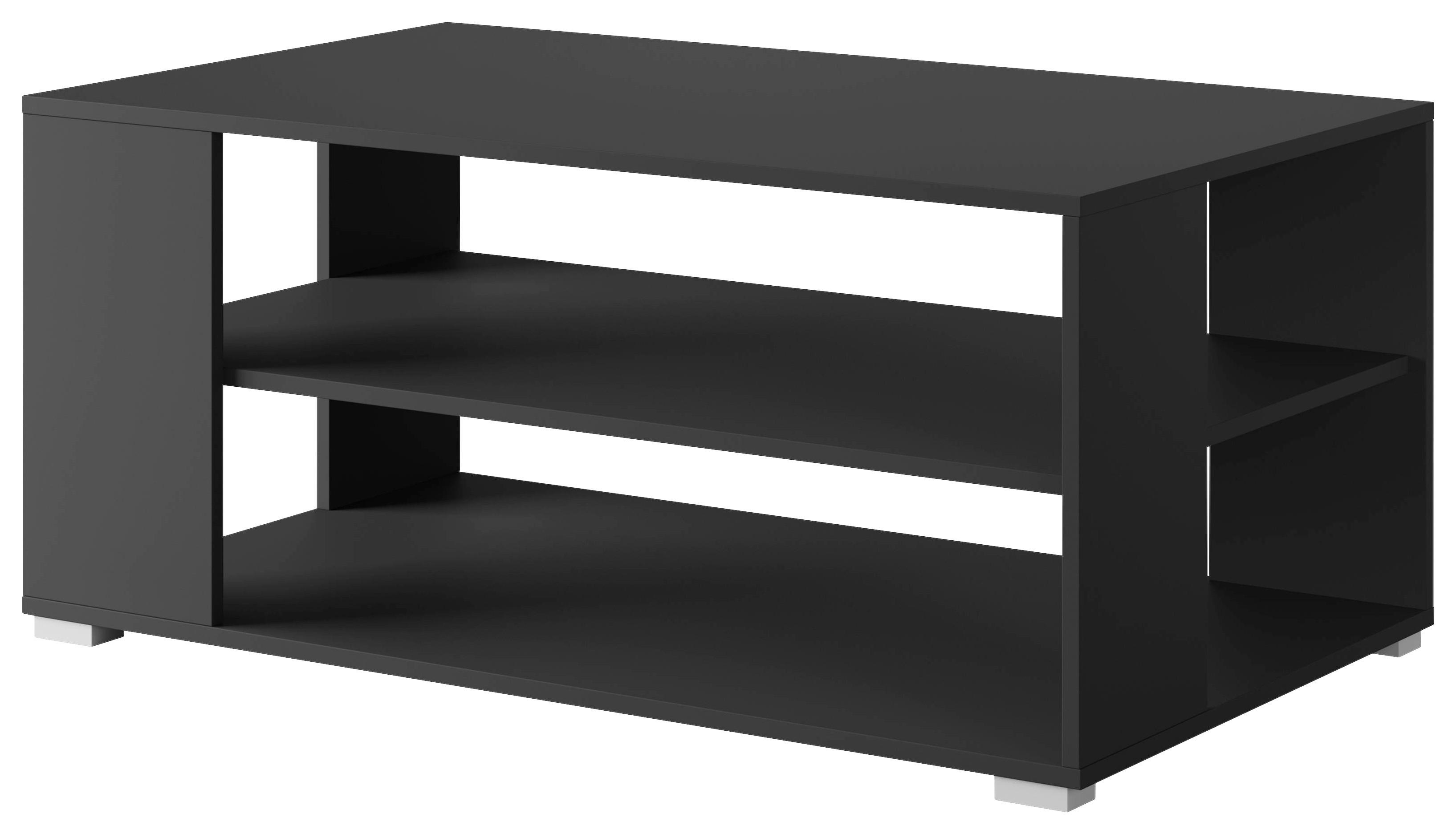 Couchtisch Narobi-I ca. 100x45x.60 cm Schwarz - Schwarz/Grau, Trend, Holzwerkstoff/Kunststoff (100/45/60cm) - Livetastic