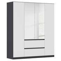 DULAP  USI ROTATIVE MAINZ - argintiu/alb, Basics, material pe bază de lemn (181/210/54cm) - Modern Living