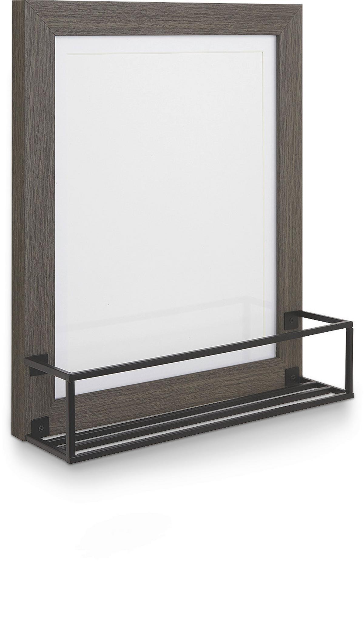 Bilderrahmen Shelf in Natur/Schwarz - Grau, Glas/Papier (27,5/32,5/8,5cm) - Modern Living