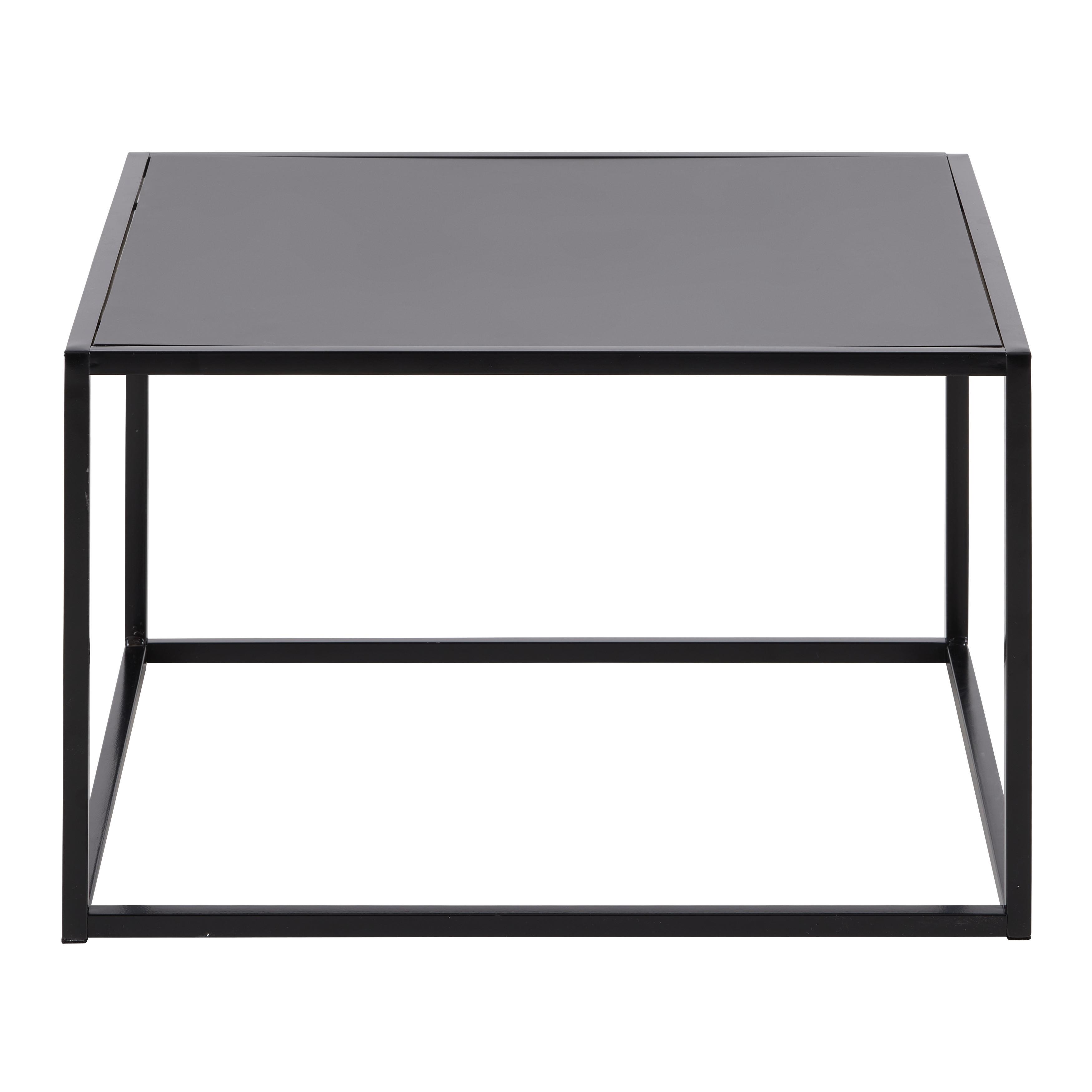 SOFFBORD KUBO -TOP- -BASED- - svart, Modern, metall/trämaterial (60/60cm) - Based