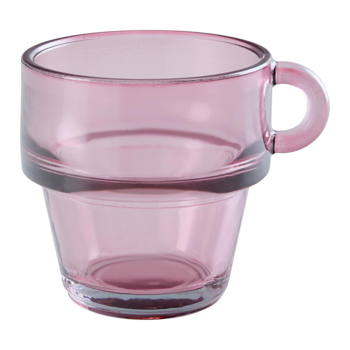 Set Kozarcev Za Espreso Ria - lila/svetlo rjava, Konvencionalno, steklo (8/6.5cm)