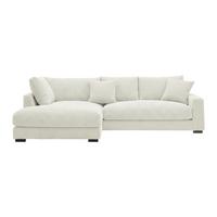 Ecksofa Pedro Creme - Creme/Schwarz, MODERN, Kunststoff/Textil (190/300cm) - Mömax