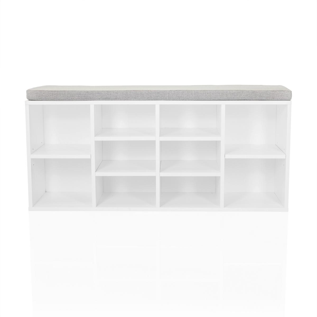 Omara Za Čevlje Estha 10, Bela - bela, Moderno, leseni material (103,5/48,5/29,5cm) - MID.YOU