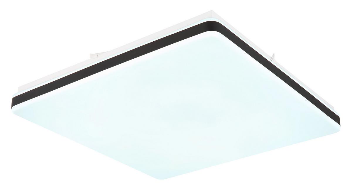 LED-DECKENLEUCHTE 48025OBSH ULLY - Weiss/Schwarz, Konventionell, Kunststoff/Metall (48,5/48,5/6,6cm) - Globo