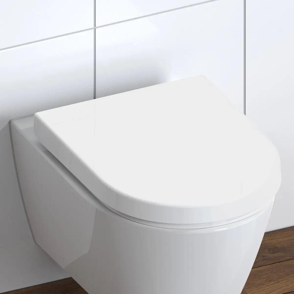 Capac WC D-Form - alb, Konventionell, plastic (34,5/5,5/45,5cm) - Schütte