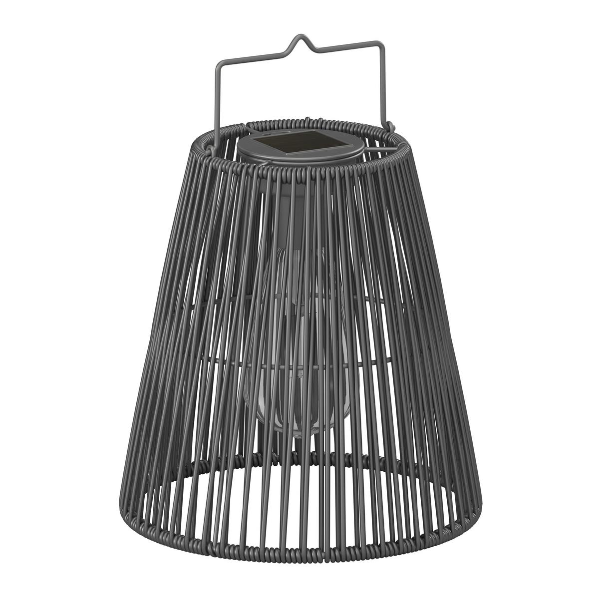 Solarleuchte Glow Schwarz Metall/Kunststoff - Schwarz, MODERN, Kunststoff/Metall (20,5/26/20,5cm) - Bessagi Garden