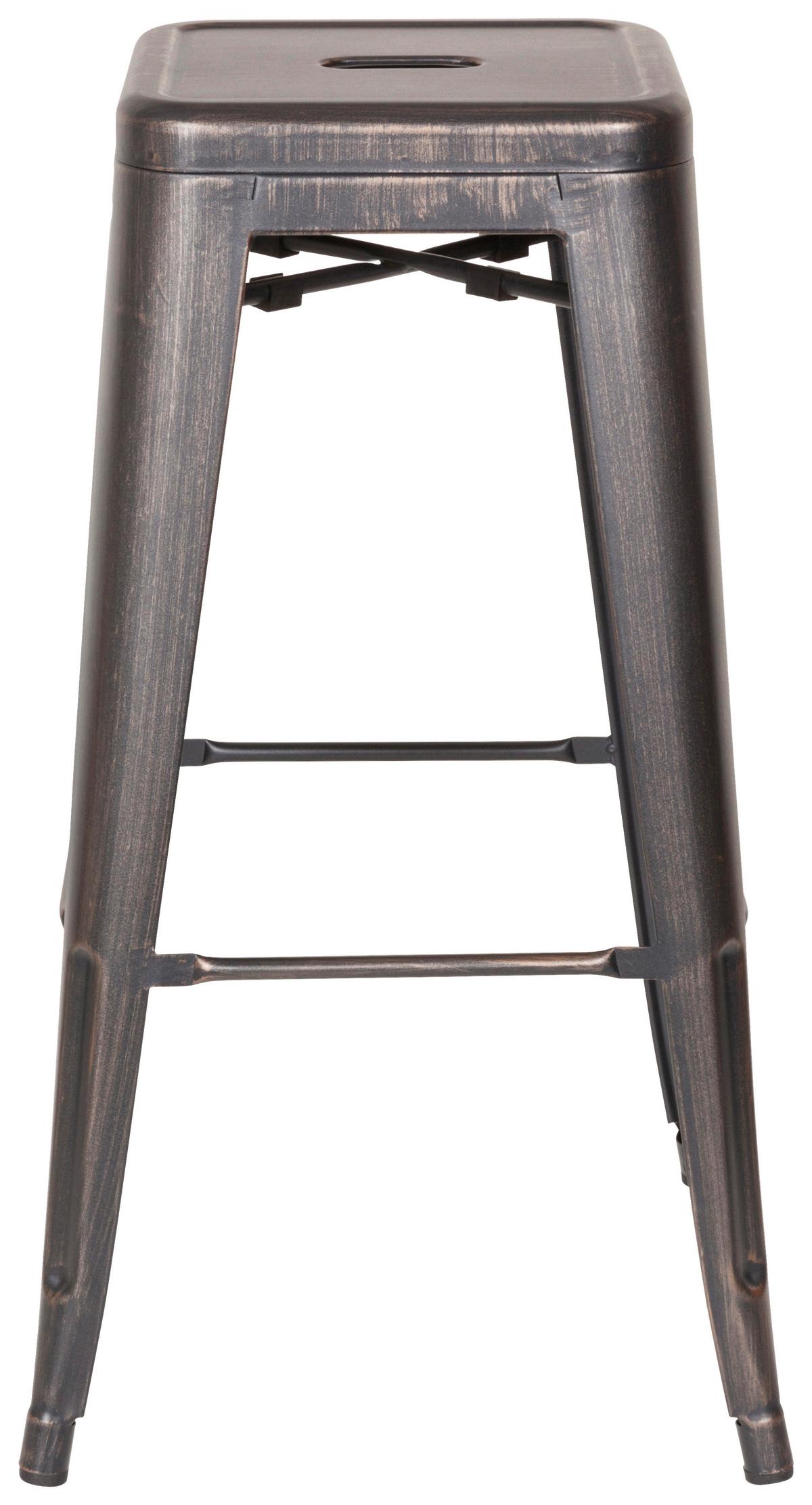 Barski Stol Vantaggio High, Črna, Zlata - zlate barve/črna, Basics, kovina (44/77/44cm) - MID.YOU