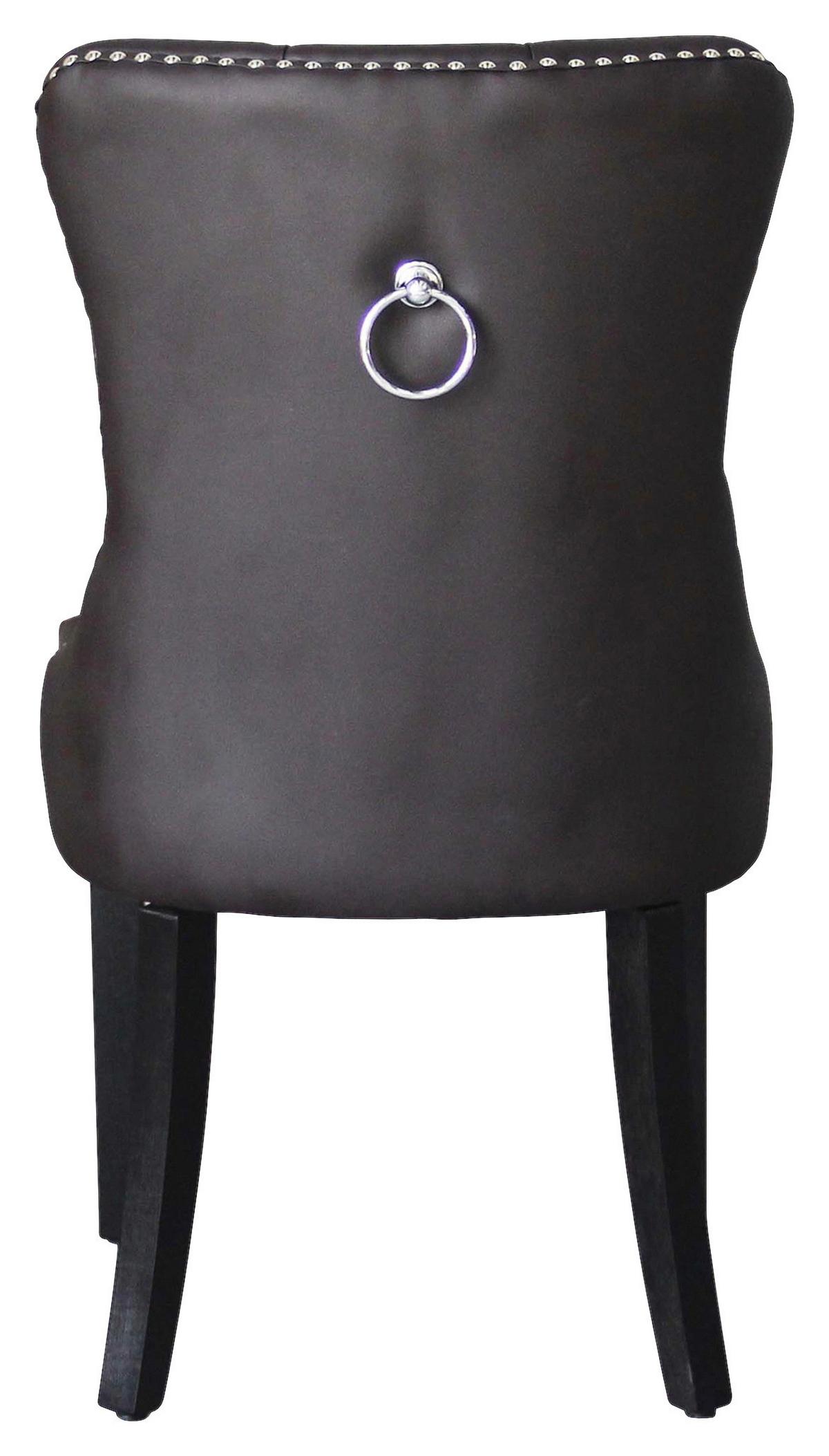 STUHL-SET DOMINO - Dunkelbraun/Schwarz, MODERN, Holz/Textil (48,5/93/61cm) - MID.YOU