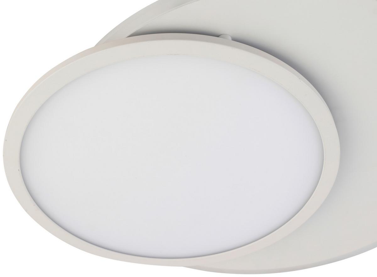 LED-Deckenleuchte Clarence max. 23 Watt - Weiss, Modern, Kunststoff/Metall (52/45/5cm) - Premium Living