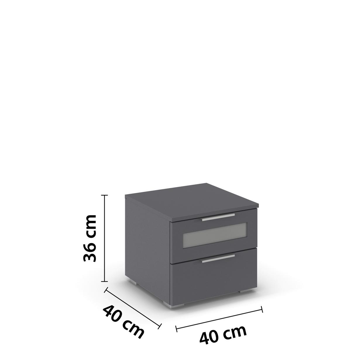 NOPTIERA MARS 2L-GR - alb/gri, Basics, material pe bază de lemn (40/36/40cm) - Modern Living