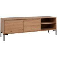 SZAFKA RTV KORSIKA 56A - antracytowy/dąb artisan, Design, materiał drewnopochodny/metal (150/49/40cm) - MID.YOU