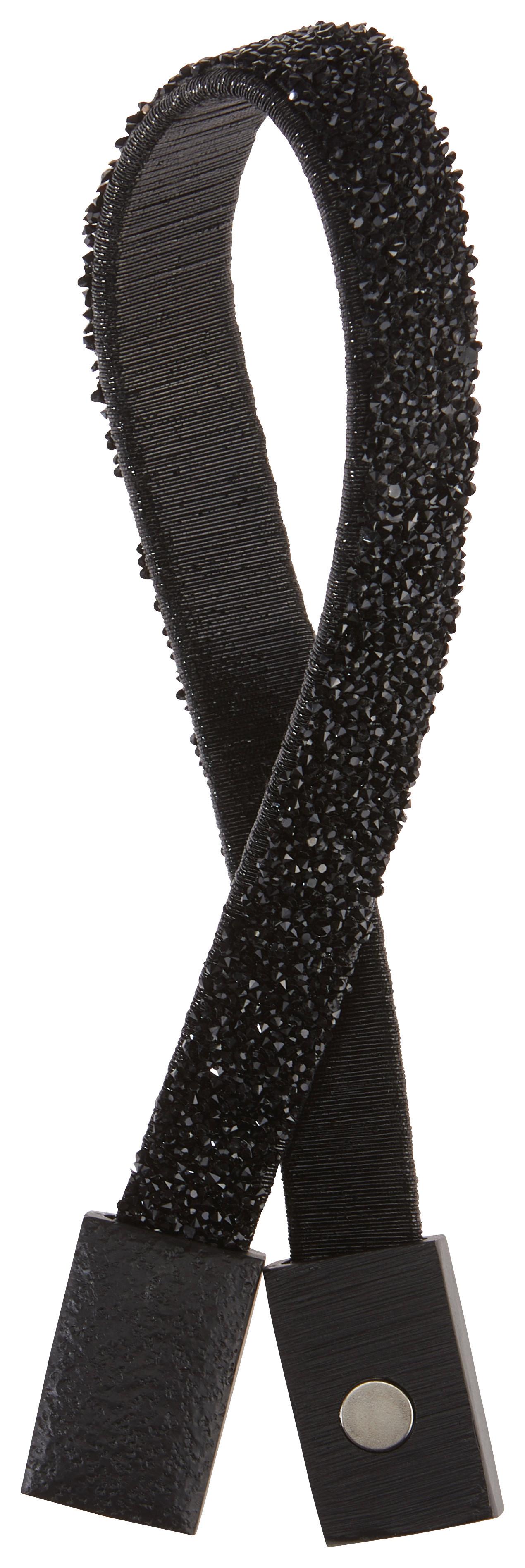 KOPČA ZA ZAVJESE GLITZER - antracit, Romantično / ladanjski, plastika (2/45cm) - Modern Living