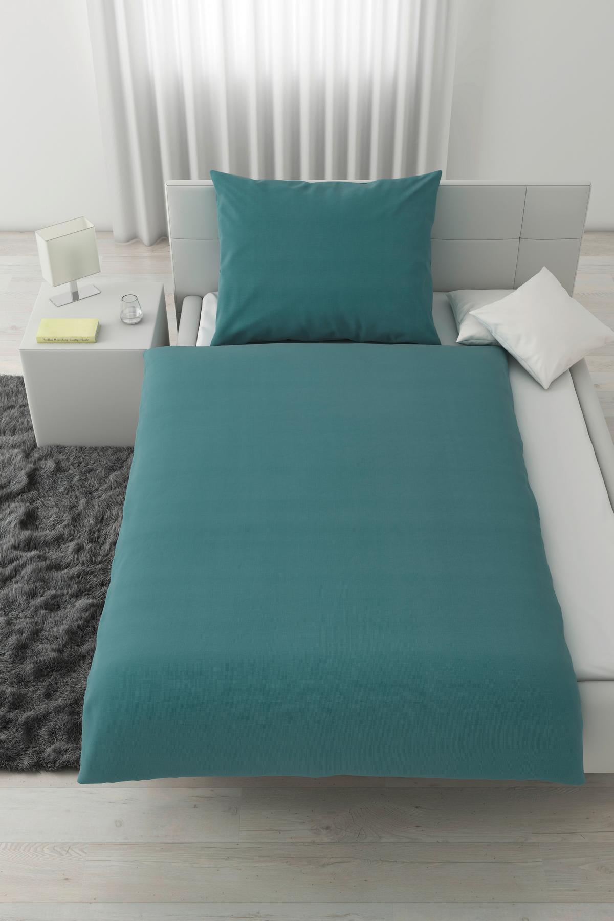 Ágyneműhuzat-garnitúra Waffel - kék, Modern, textil (140/200cm) - Modern Living