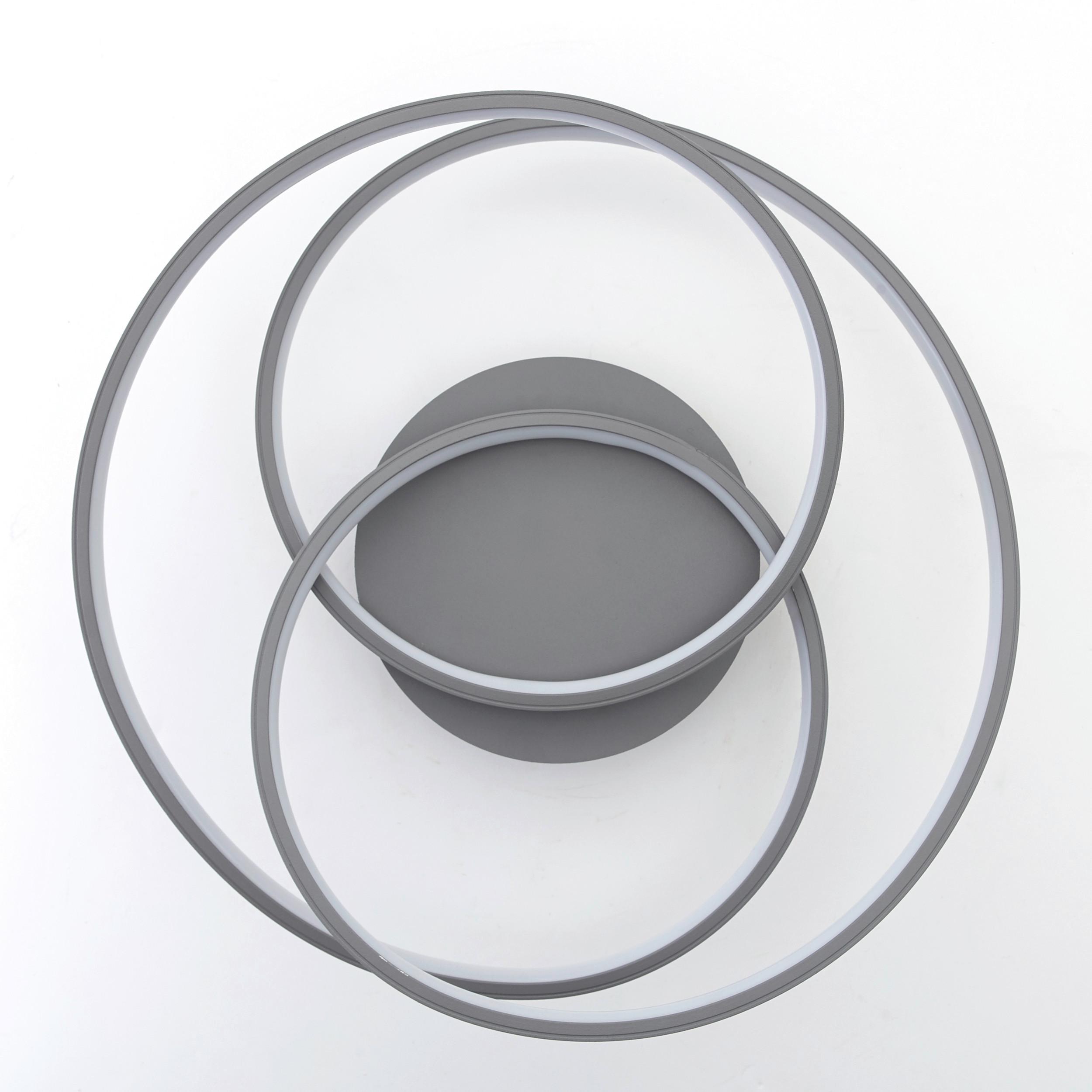 LED-Deckenleuchte Labyrinth Grau max. 40,4 Watt - Grau, KONVENTIONELL, Glas/Metall (40/13cm) - Brilliant