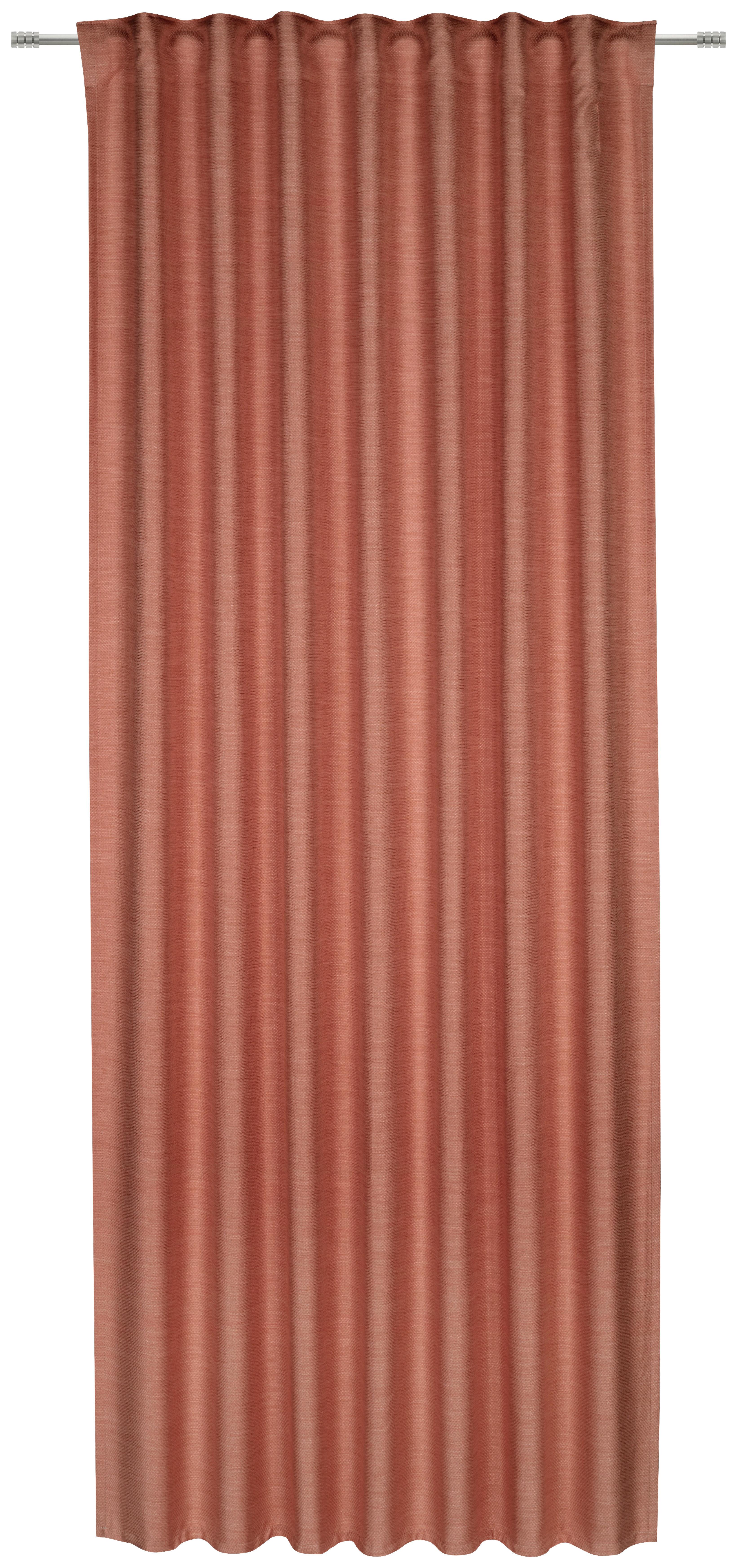 ZASŁONA GOTOWA ETERNAL - terakota, Basics, tkanina (140/245cm) - Esposa
