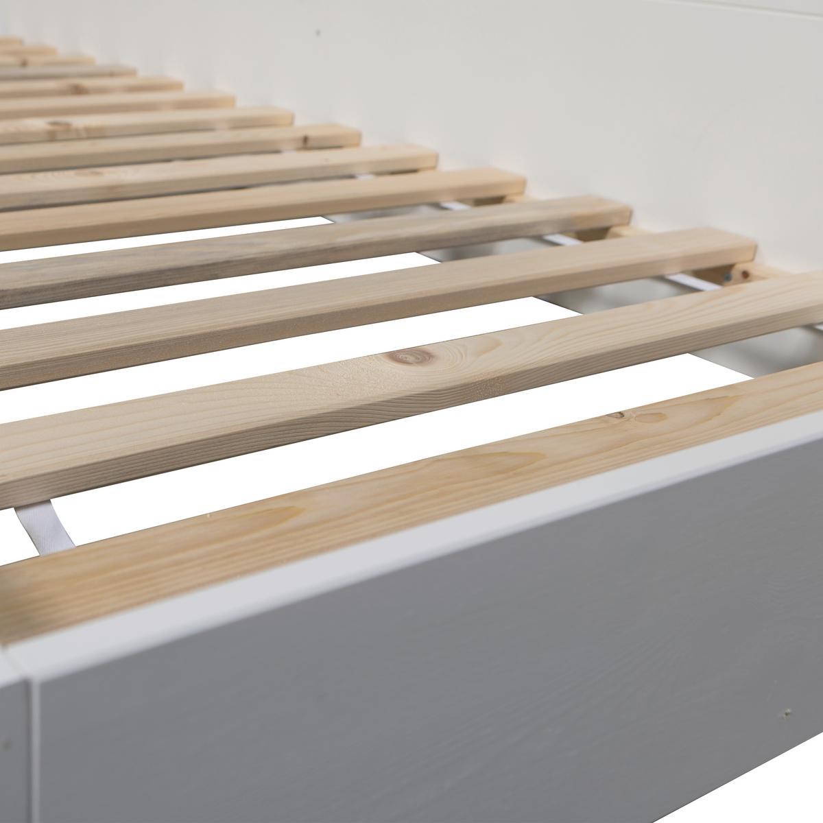 Bodenbett Carter Weiß ca. 90x200 cm - Weiß, Basics, Holz (90/200cm) - MID.YOU