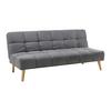 BÄDDSOFFA ALVA - mörkgrå/naturfärgad, Modern, trä/textil (185/80/88cm) - Bessagi Home