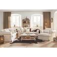 Big Sessel in Beige - Beige/Dunkelbraun, ROMANTIK / LANDHAUS, Holz/Textil (122/71/140cm) - ZANDIARA