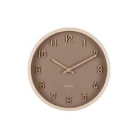 ZEGAR ŚCIENNY NERVADURA SMALL - jasnobrązowy, Basics, materiał drewnopochodny (22cm) - Karlsson